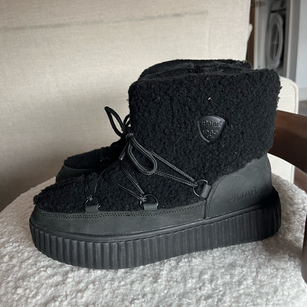 Pajar Ceria Shearling - Black Waterproof Winter Boots - Picture 4 of 11